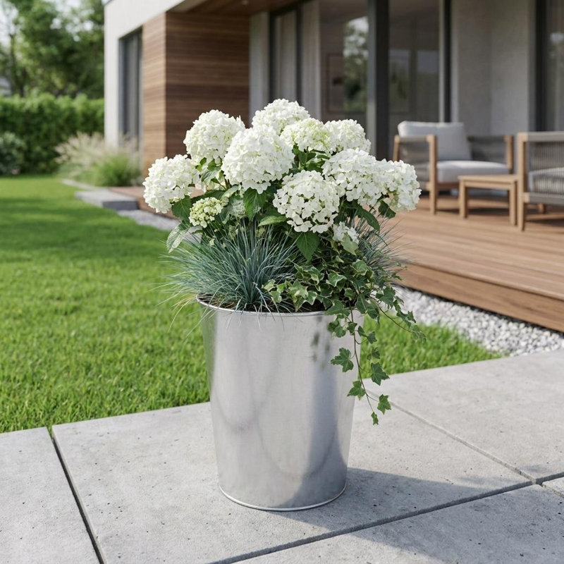 Pot à fleurs rond en plastique recyclé 5 po