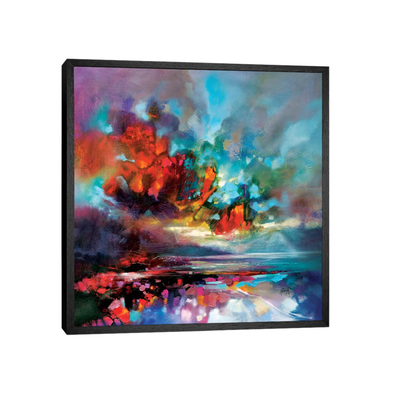 Solidify I by Scott Naismith - Painting on Canvas, 45.72 cm H x 45.72 cm W, Black Framed