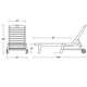Nautical Chaise with Wheels