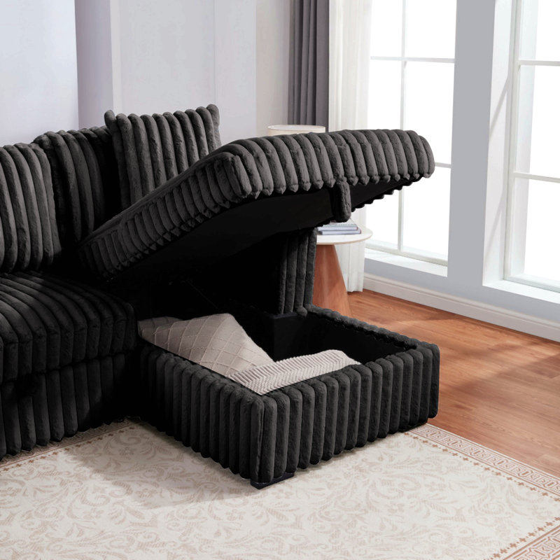 Canapé-lit Pull, Tissu gris