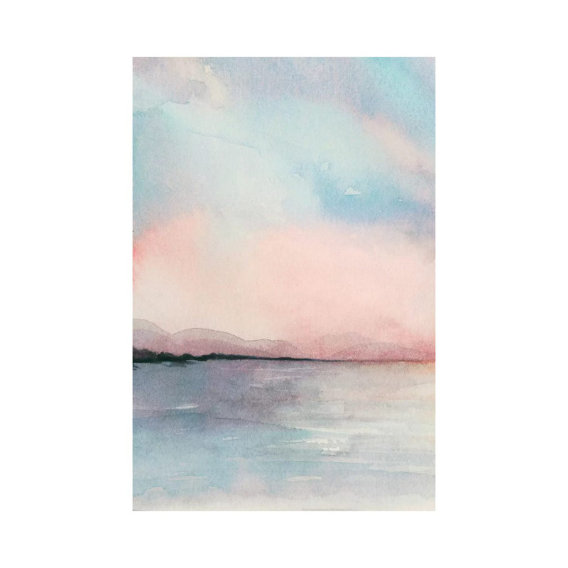 Sea Sunset Triptych I by Grace Popp - Wrapped Canvas Painting, 20.32 cm H x 30.48 cm W