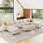 Shavera 7 - Piece Oversized 154.2'' Wide U Shaped L Shaped Velvet Sectional Sofa Living Room Couch Modular Sofa with Storage Ottomans-1024838865