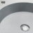 Cypress 16" L x 16" W x 5" H Gray Handmade Round Vessel Bathroom Sink