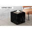 Table basse de style marbre noir 15,7 * 15,7 * 15,7 pouces - rehausse l'ambiance de votre espace de vie-1588403631