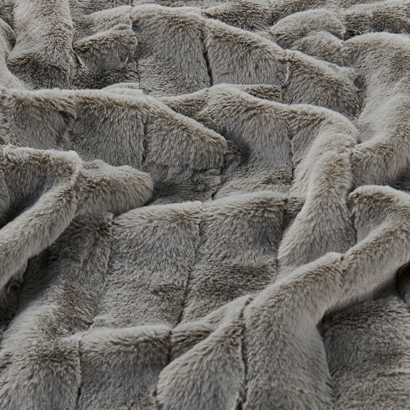 Throw Blanket, Silver, 152.4cm x 203.2cm