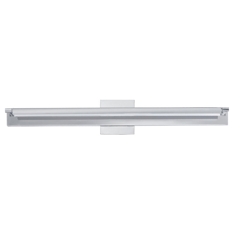 Delica LED Flush Mounted Sconce, Polished Chrome, 4.75" H x 30" W x 6" D