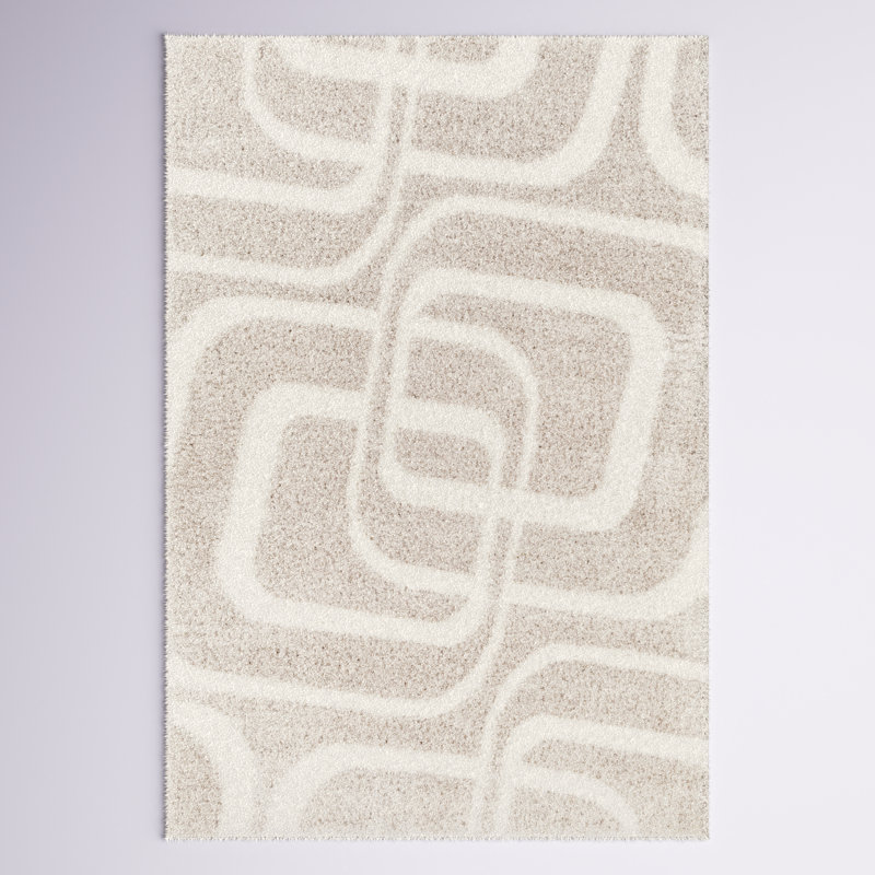Autherine Abstract Indoor Rug, Rectangle 5'3" x 7'
