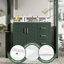36 po, rangement pour salle de bain, lavabo en céramique, structure en bois massif, rangement spacieux pour les articles de toilette, quincaillerie à fermeture en douceur, poignées et matériaux en métal exquis, utilisation quotidienne de trois tiroirs, dissimulé moderne-600750739