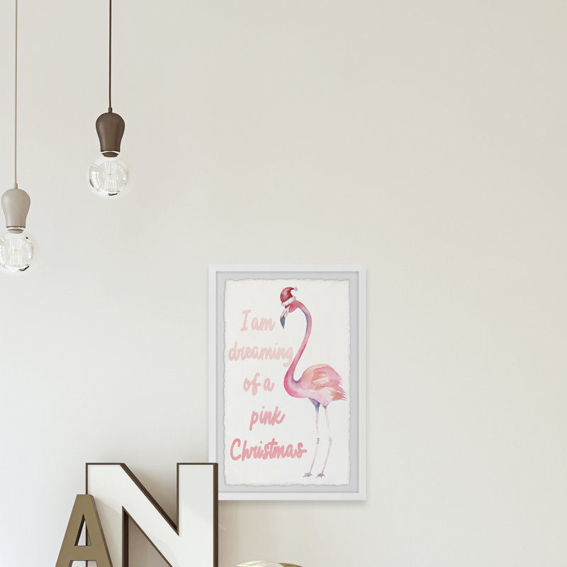 Dreaming Of A Pink Christmas - Single Picture Frame Print, 45cm H x 38cm W x 3.81cm D