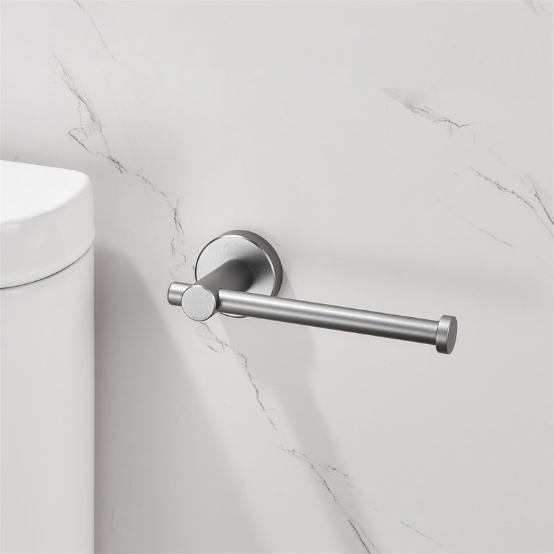 Toilet Paper Holder Gun Grey Thicken Space Aluminum Toilet Roll Holder For Bathroom, Kitchen, Washroom Wall Mount, Gray