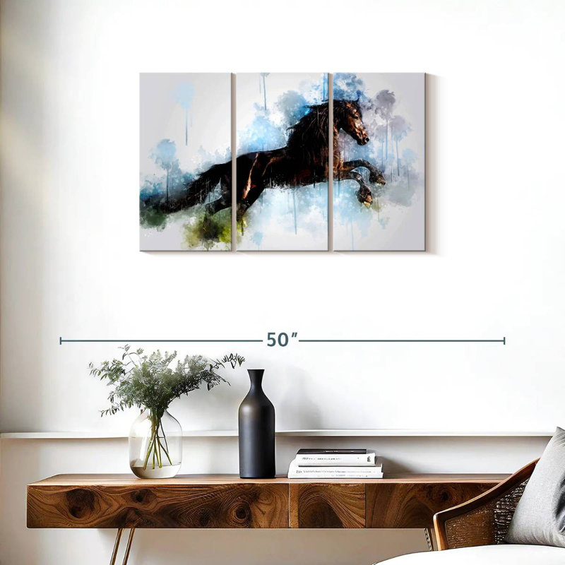 Brampt Horse Running, 20" H x 33" W
