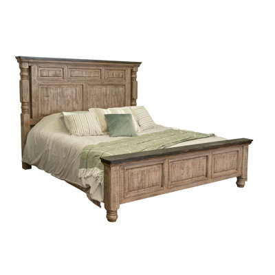 Natural Stone Solid Wood Bed
