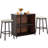 Rectangular 2-Person 40'' Long Bar Height Dining Set with Cushions