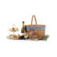 Wicker Lidded Picnic Hamper with Lining-15132724
