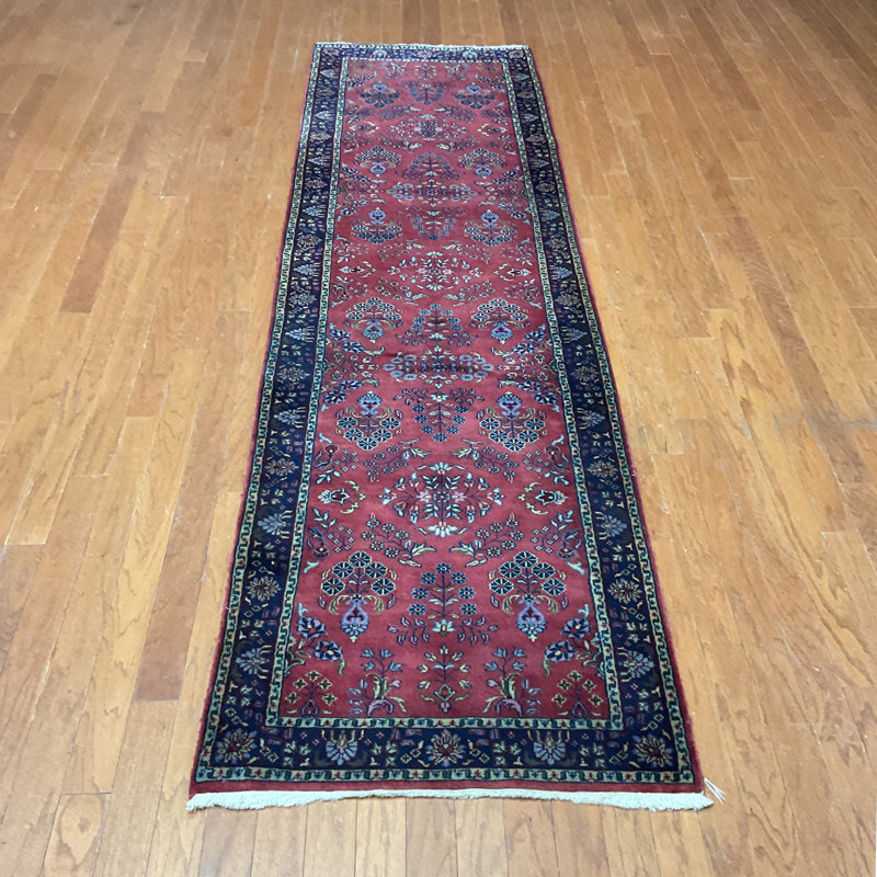  Handmade Sarouk Wool Runner