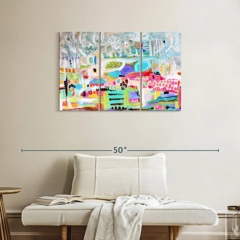 Avery Abstract Clouds Over City, 24" H x 38" W