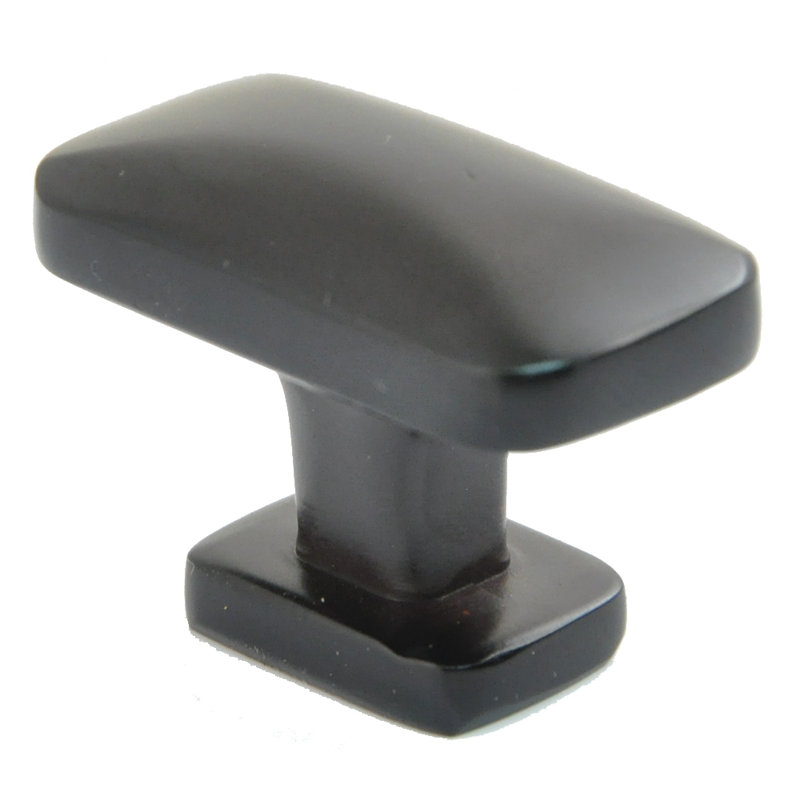 1 3/8 Length Rectangle Knob, Oil Rubbed Bronze