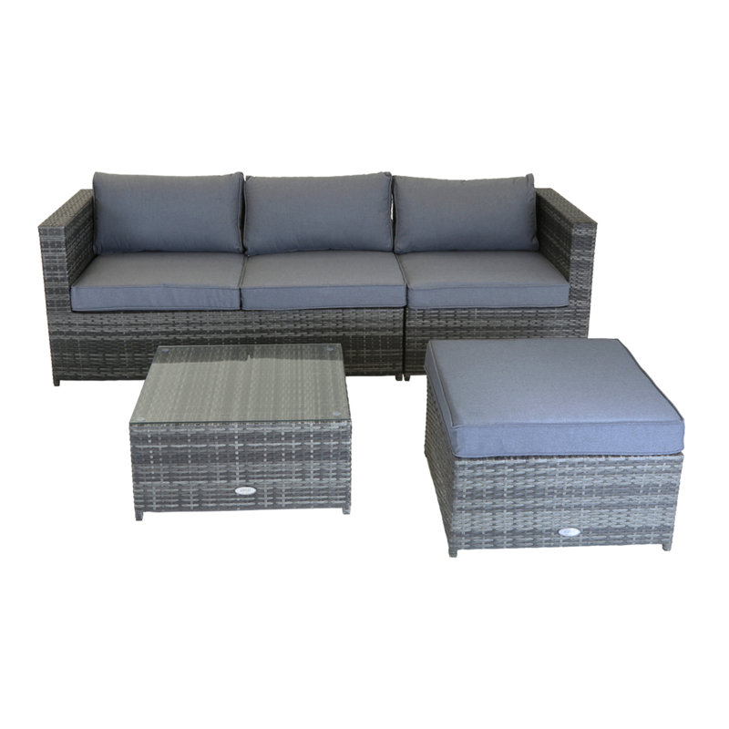 Napoli 4 Seater Rattan Corner Sofa Set