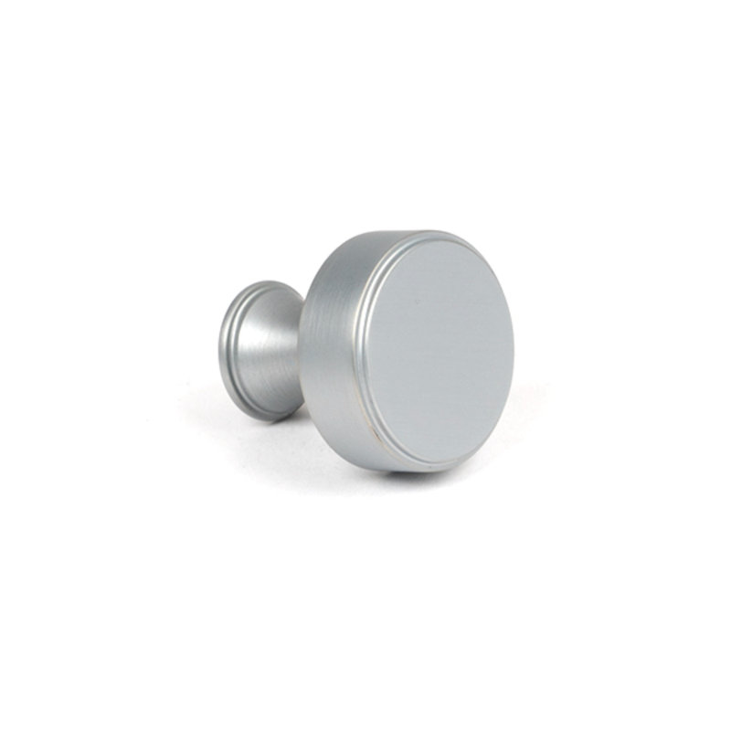 Matt Black Scully Cabinet Knob - 38Mm, Satin Chrome, 2.5 cm