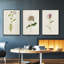 Mauve Garden Flowers IV, ensemble de 3 toiles encadrées sur toile-64058042-64058047