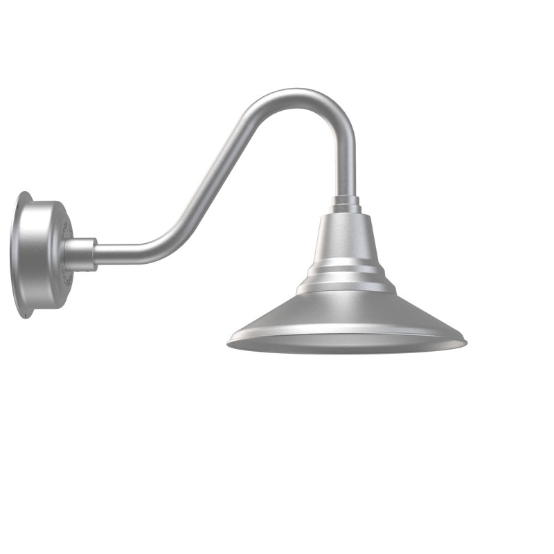 Albali Wall Light, Galvanized Silver, 12.92" H x 12" W x 22.25" D