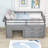 Fenelus Kids Twin Loft Bed with 3 Drawers-1054905138