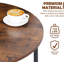 Table basse ronde avec plateau en bois rustique et pieds en métal robustes, table de cocktail industrielle pour le salon, durable et élégante