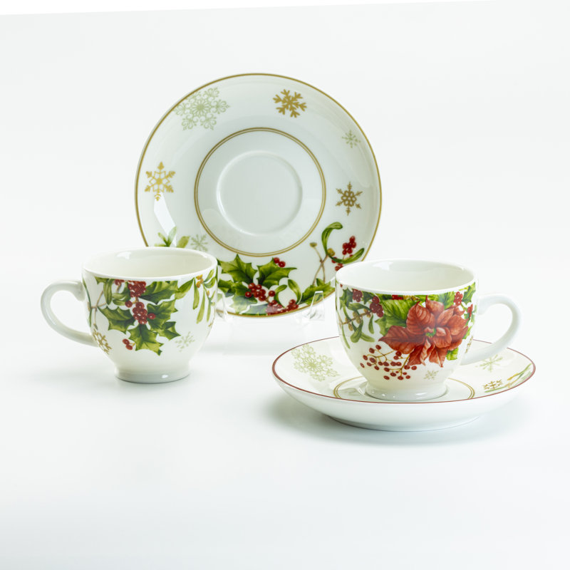 Porcelain Espresso Cup and Saucer