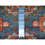 Tapis oriental 3 pi 1 po x 5 pi 1 po gris anthracite, Ersari afghan avec pieds d'éléphant, noué à la main, colorants naturels, tissage dense, laine pure, tapis oriental