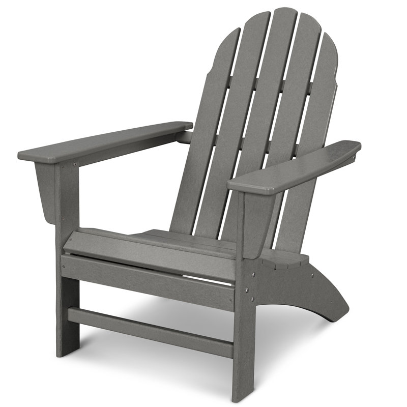 POLYWOOD Vineyard Adirondack Chair, SlateGray
