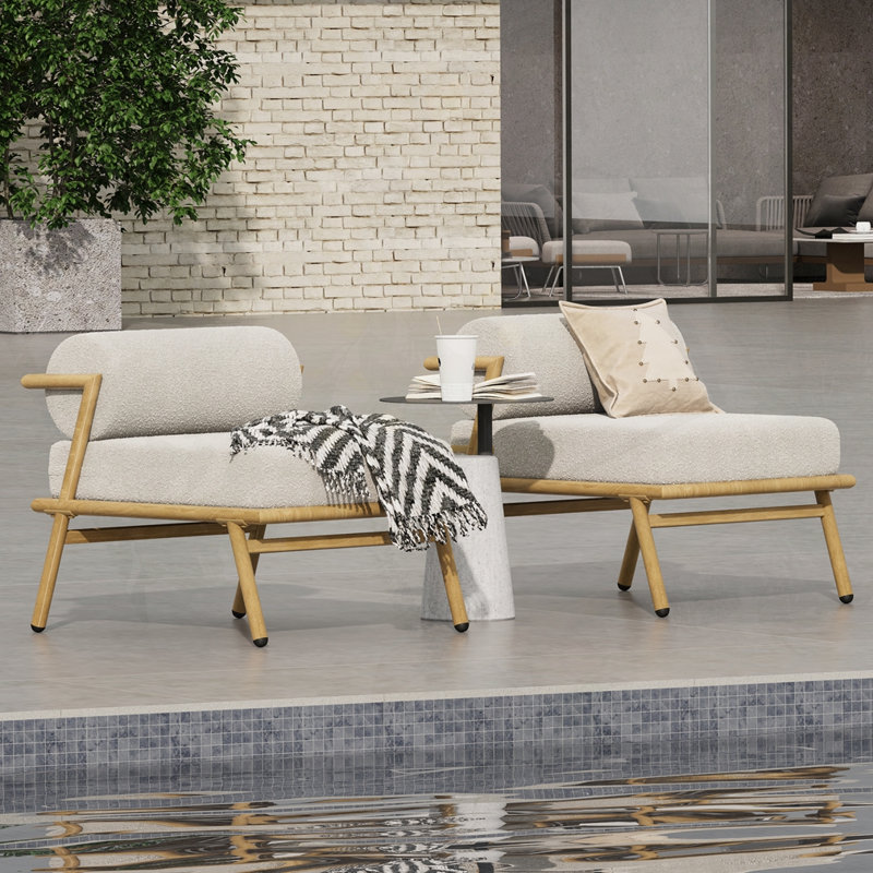 Outdoor Patio Iron Club Chair Set Of 2