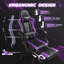 Fauteuil de jeu vidéo réglable avec massage pivotant pour PC et fauteuil de jeu de course avec repose-pieds-102440576