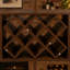 Grand support à vin mural rustique à 3 niveaux pour bouteilles, support à vin mural en bois multifonctionnel, support de rangement avec porte-verres à vin, support de rangement mural pour la décoration de la salle à manger-1305786671