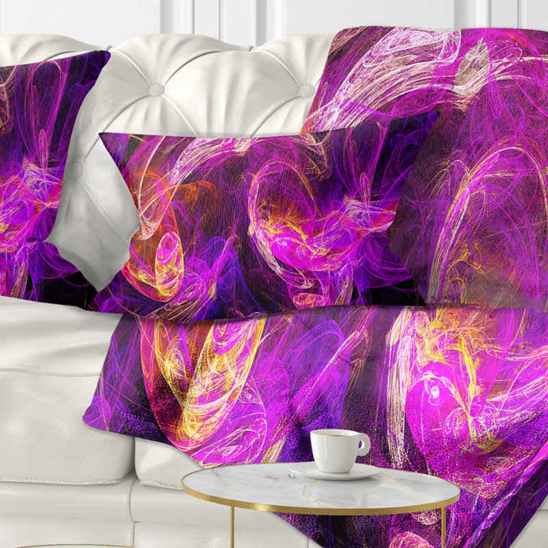  Coussin abstrait couleur fumée, Rectangulaire, 12 po x 20 po