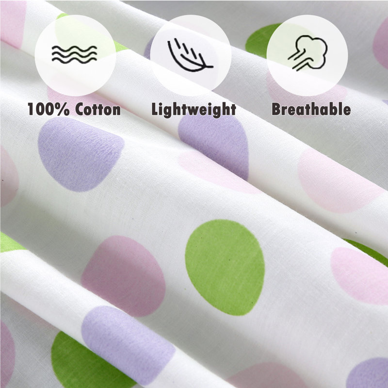 100% Cotton Polka Dots Fitted Sheet