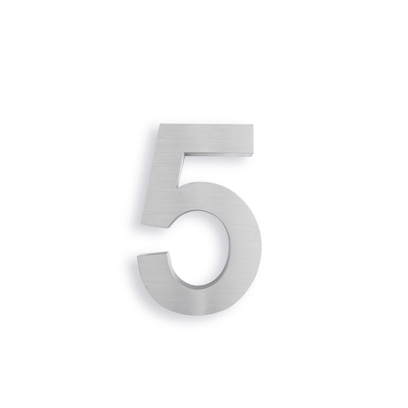 6'' H Stainless Steel House Number, 5