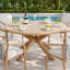 Ensemble repas pour 6 personnes en aluminium avec table ronde, coussins inclus