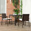Chaises de patio avec coussin, 2 pièces. Et pour le jardin. Crème blanc, chaise robuste pour l'extérieur, PE, terrasse blanche
