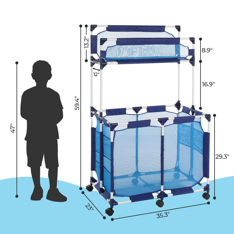 Support de rangement pour piscine avec grand support à nouilles