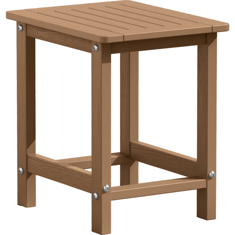 HIPS Outdoor Side Table for Adirondack Chairs, Easy Maintenance & Weather-Resistant Patio End Table with 220Lbs Load Bearing for Backyard, Pool, Patio, Porch, Garden, Lawn, Relaxing Companion