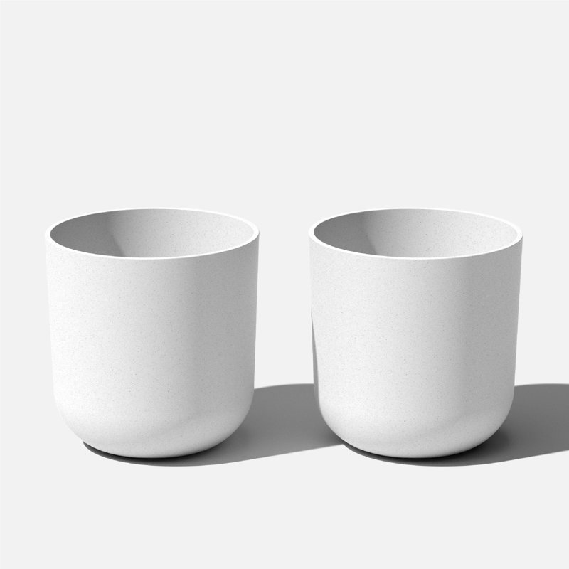 Pot à fleurs Pure Series, 2, Blanc, H 15,25 po x l 15 po x P 15 po