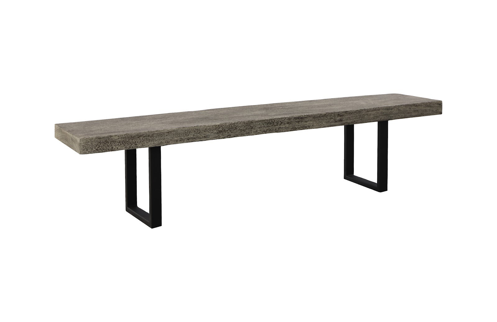 Origins Straight Edge Bench, 17" H x 72" W x 14" D, Gray Stone