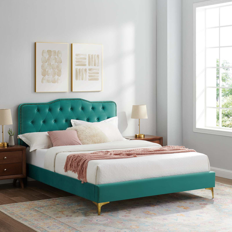Modway Amber Platform Bed, Pink, Full