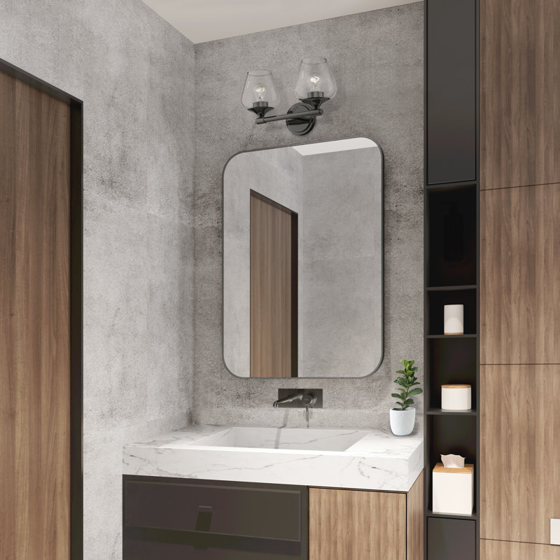 Éclairage de salle de bain à intensité variable 2 lumières Zeidan, Noir chromé