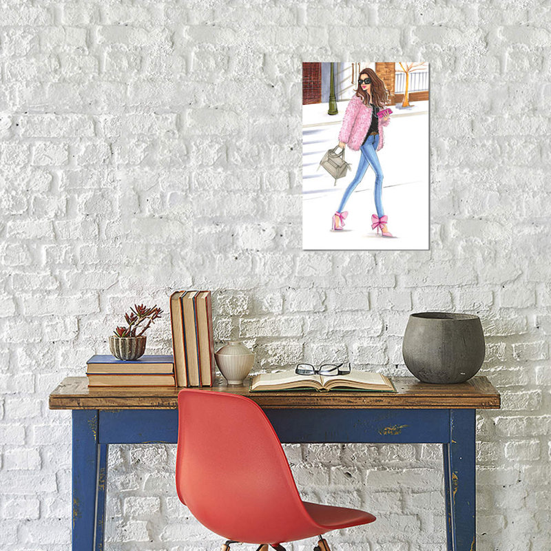 Pink Fashionistas by Rongrong DeVoe - Wrapped Canvas Print, 66.04 cm H x 45.72 cm W x 1.91 cm D