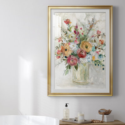«Contemporary Bouquet», reproduction encadrée de qualité supérieure - prête à être accrochée
