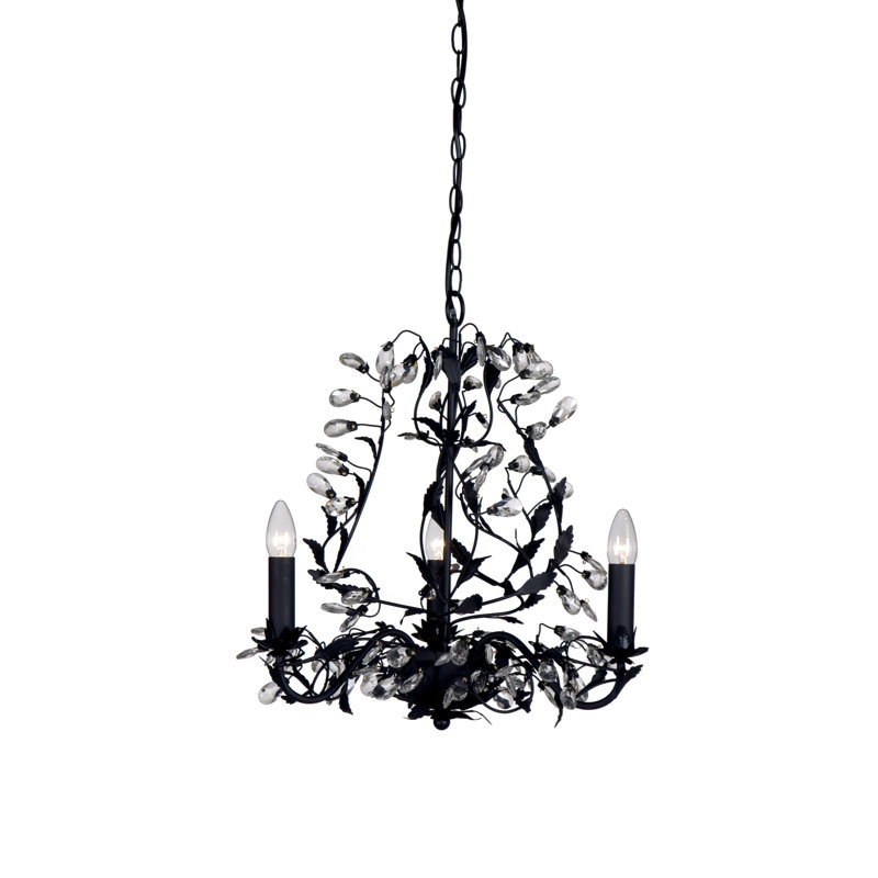 Clemmer 3 - Light Candle Style Chandelier, Black