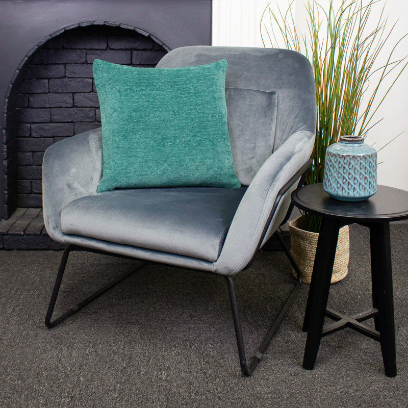 Housse et insert de coussin carré Mccoy, Vert, Polyester/ Bourre en polyester