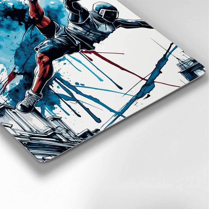 Art mural en métal Sports Parkour, H 12 po x l 12 po x P 0,05 po