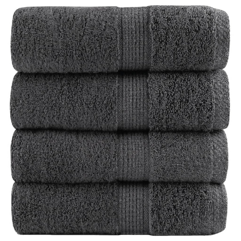 100% Cotton Fingertip Towel, Anthracite